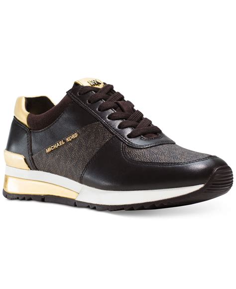 buy michael kors allie trainer black sneakers|Michael Kors allie sneakers.